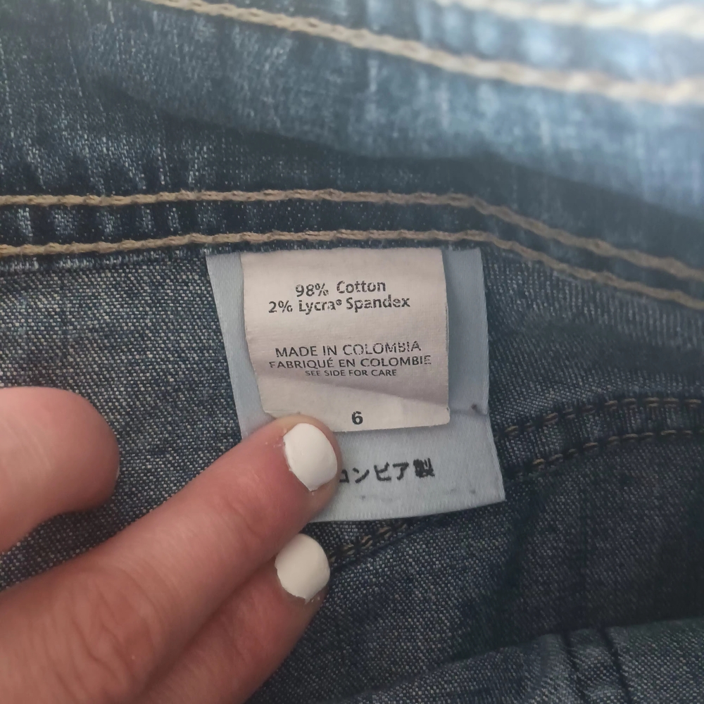 Eddie Bauer Zipper Pocket Denim Mini Skirt Size 6 Blue Casual Utility A Line - Picture 4 of 6